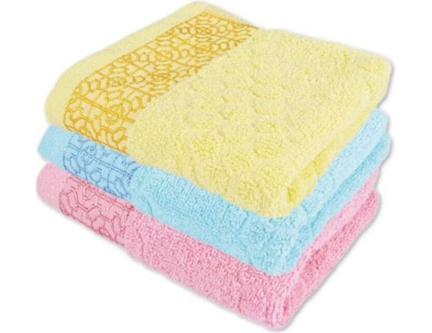Set di 12 Asciugamani in Cotone Colorato Morbido Viso 75x35cm Ospite Bagno
