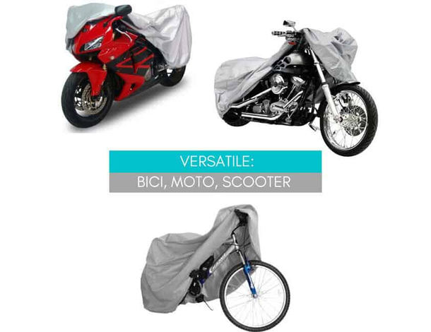 Telo Coprimoto Scooter Felpato Motocicli Impermeabile tg M 203x89x120 cm 5