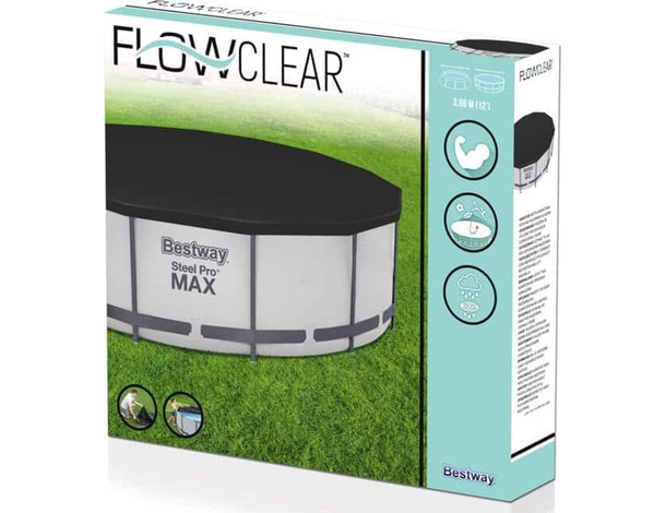 Telo Copripiscina in PVC Copertura per Piscina Tonda Rotonda Fuoriterra 366...