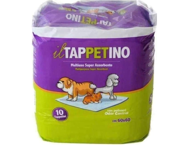 10x Tappetini Igienici Assorbenti Cani Gatti Traverse Animali Domestici 60x60cm