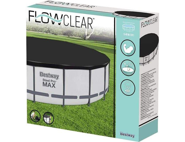 Telo Copripiscina in PVC Copertura per Piscina Tonda Rotonda Fuoriterra 549...