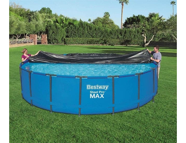 Telo Copripiscina in PVC Copertura per Piscina Tonda Rotonda Fuoriterra 549...