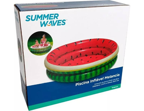 Piscina Gonfiabile per bambini Anguria Tonda divertimento estivo 114x25 cm...