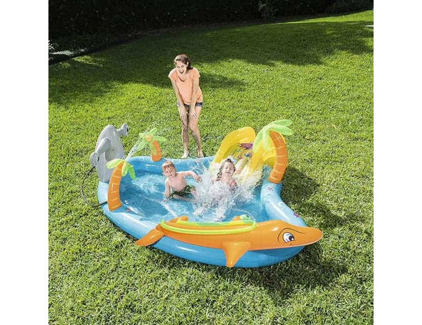 Play Center Gioco Gonfiabile Vita Marina Piscina bambini Bestway 280x257x87...