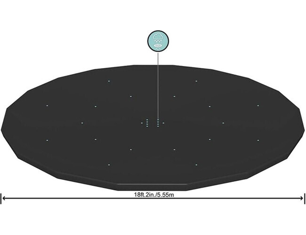 Telo Copripiscina in PVC Copertura per Piscina Tonda Rotonda Fuoriterra 549...