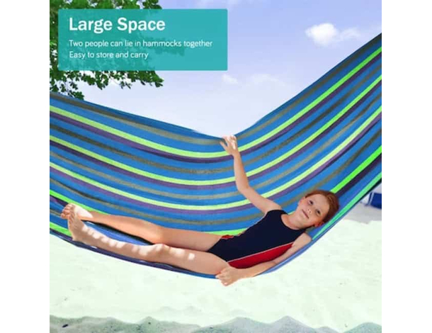 Amaca da Giardino Colorata in Tessuto da Appendere Campeggio 200x80 cm 100kg...
