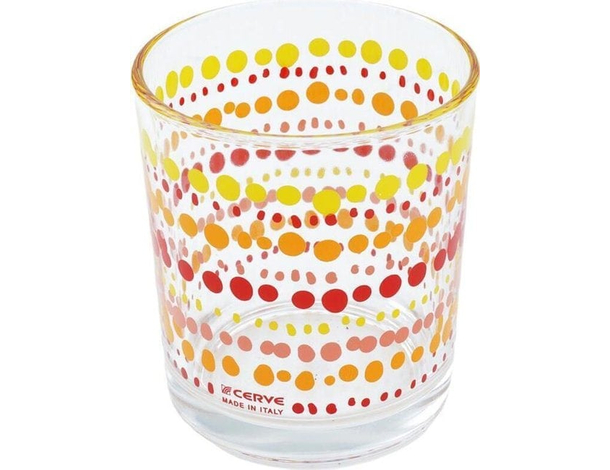 Set 6 Bicchieri in Vetro da 220 cc Bicchiere Colorati per Acqua Vino Bar Casa...