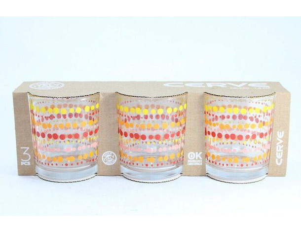 Set 6 Bicchieri in Vetro da 220 cc Bicchiere Colorati per Acqua Vino Bar Casa...