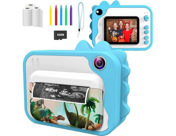 Fotocamera Digitale per Bambini Macchina Fotografica Stampa Istantanea 32Gb