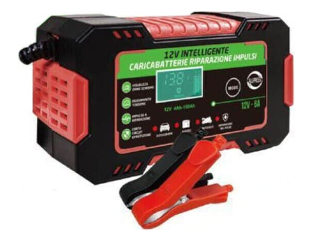 Caricabatteria per Auto 12V 3A 5A 6A Carica Automatico Intelligente Auto Moto