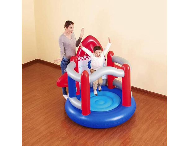 Castello Gonfiabile per Bambini Salterello Razzo Spaziale 155x142x145 cm 5