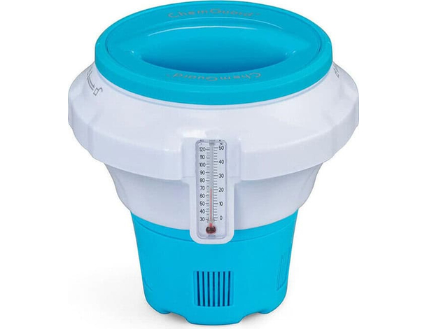 Dispenser Galleggiante per Pastiglie di Cloro 7,6 cm Termometro Dosatore Cloro