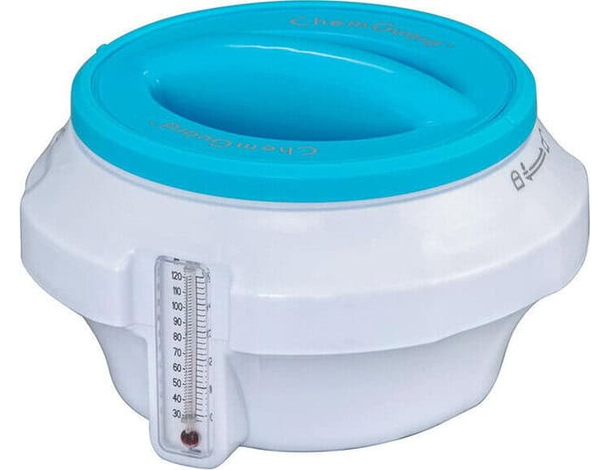 Dispenser Galleggiante per Pastiglie di Cloro 7,6 cm Termometro Dosatore...