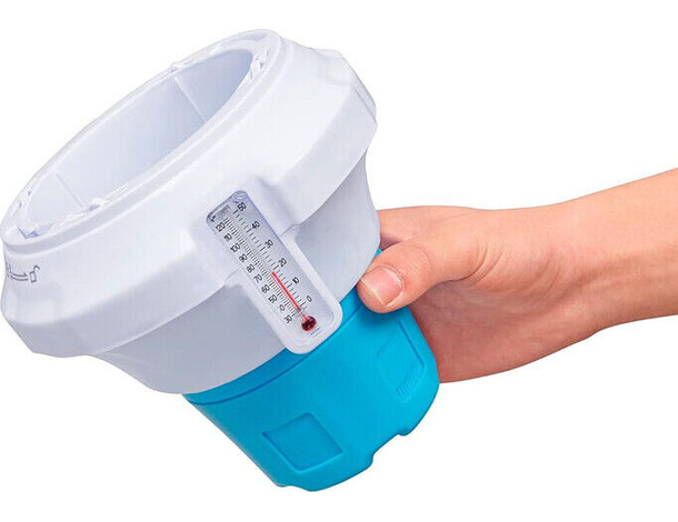 Dispenser Galleggiante per Pastiglie di Cloro 7,6 cm Termometro Dosatore...