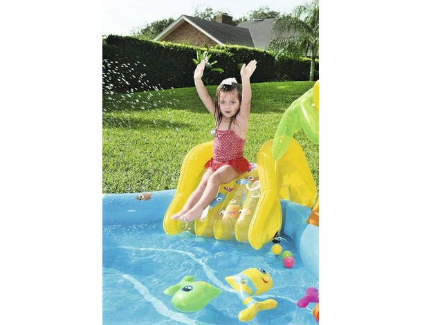 Play Center Gioco Gonfiabile Vita Marina Piscina bambini Bestway 280x257x87...