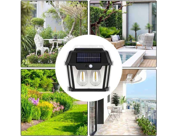 Faretto da Esterno Lampada Led ad Energia Solare Ricaricabile Sensore...