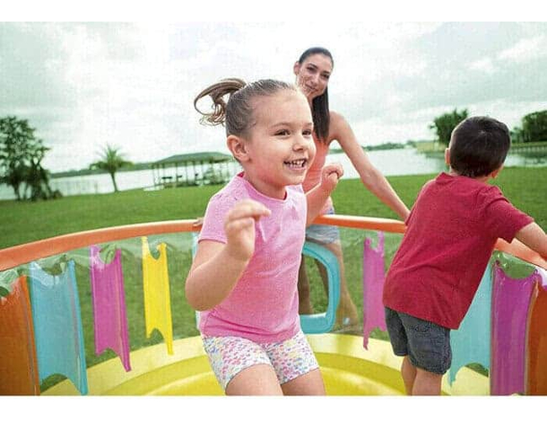 Saltarello Castello Gonfiabile per Bambini Gioco 180x86 cm Bouncer...