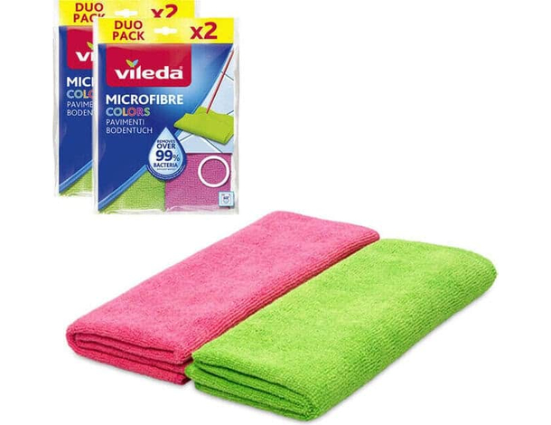 4 Pezzi Panni Lava Pavimenti in Microfibra Igiene Colors Pulizia Casa 40x50 cm