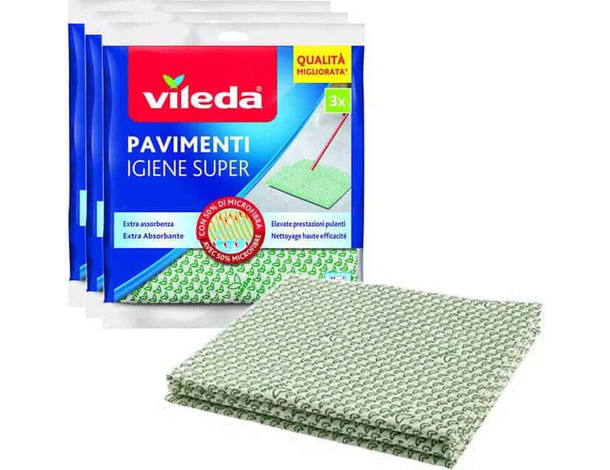 9 Panni per Pulizia Pavimenti Igiene Super da 50x45 cm Riutilizzabili Lavabili