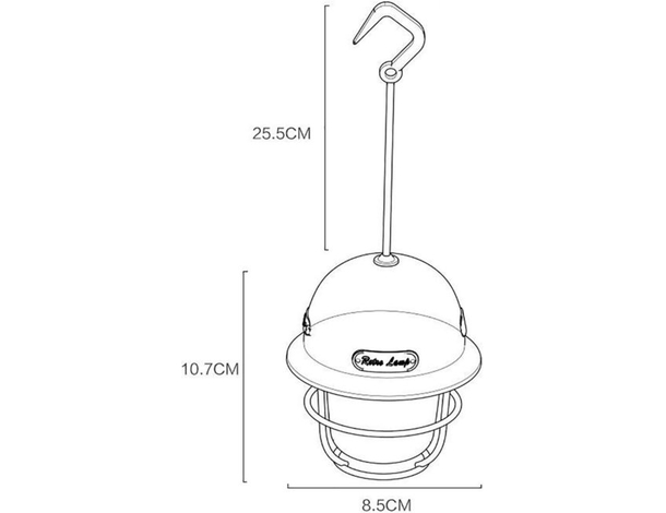 Lampada da Campeggio LED Retro Portatile Dimmerabile Ricaricabile Tenda 15W...