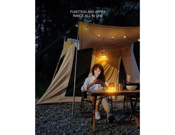 Lampada da Campeggio LED Retro Portatile Dimmerabile Ricaricabile Tenda 15W...