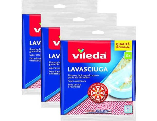 9 Panni Lavasciuga Microfibra Panno Multiuso Lavabili 34x34 cm Pulizia Casa