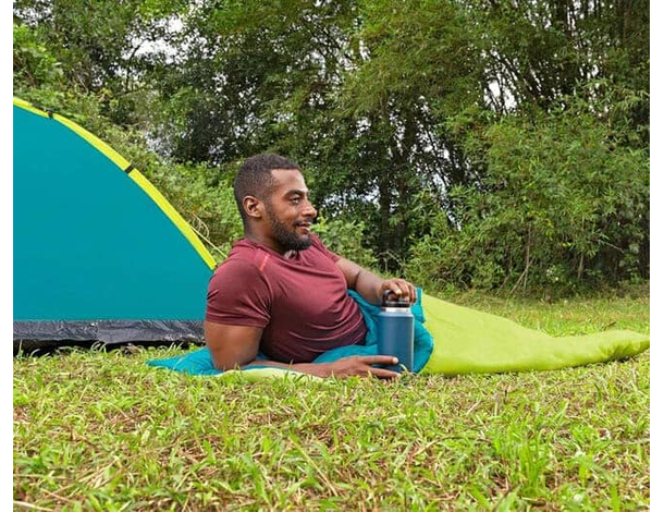 Sacco a Pelo Evade 15 Campeggio Dormire Aperto 180x75 cm da Viaggio Invernale...