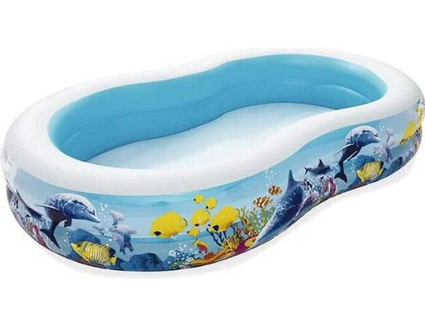 Piscina Gonfiabile Fuoriterra Bambini Family Giardino 262x157x46 cm Acquario...