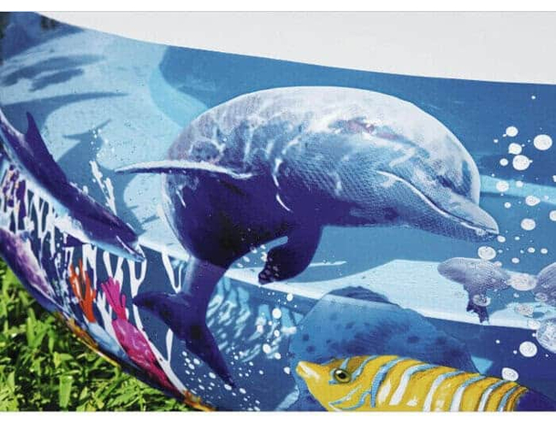 Piscina Gonfiabile Fuoriterra Bambini Family Giardino 262x157x46 cm Acquario...