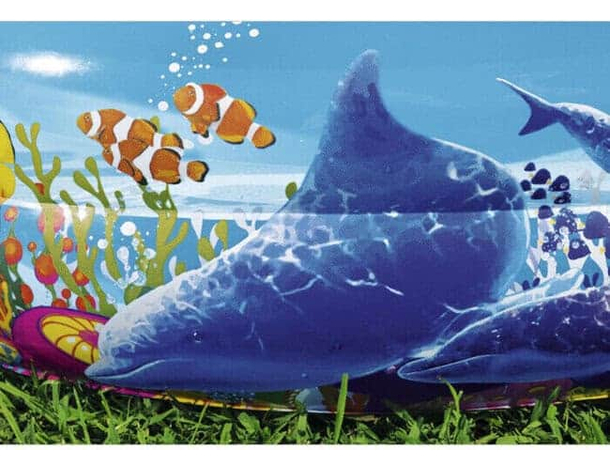 Piscina Gonfiabile Fuoriterra Bambini Family Giardino 262x157x46 cm Acquario...