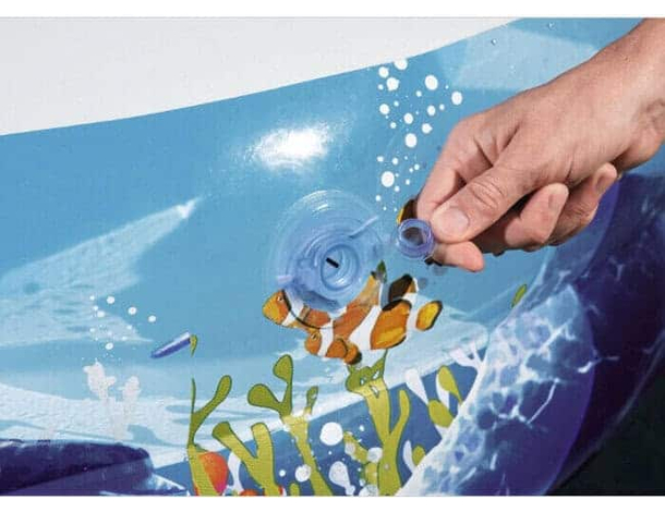 Piscina Gonfiabile Fuoriterra Bambini Family Giardino 262x157x46 cm Acquario...