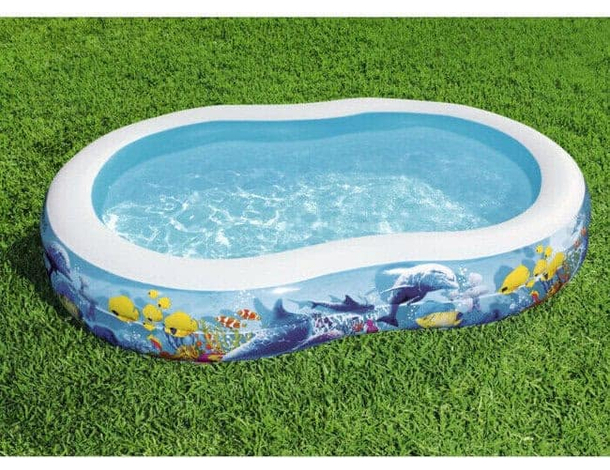 Piscina Gonfiabile Fuoriterra Bambini Family Giardino 262x157x46 cm Acquario...