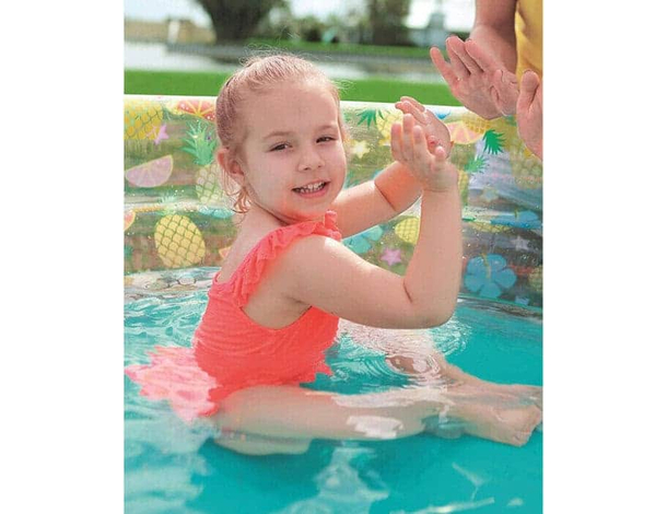 Piscina Gonfiabile Fuori Terra Tonda Bambini 150x53 cm da Esterno 3 Anelli...