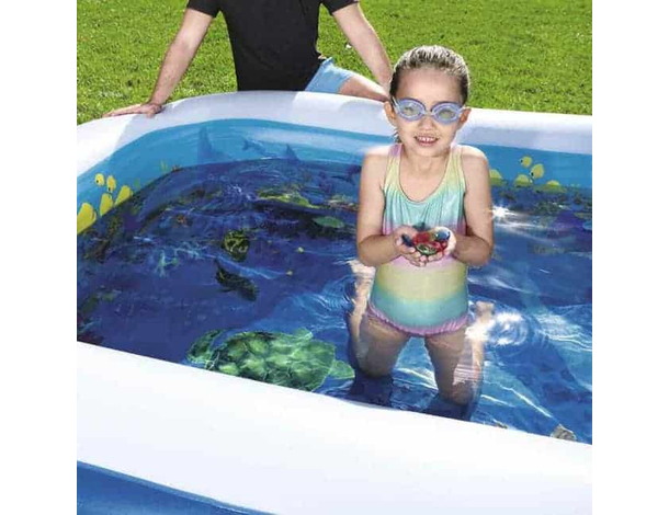 Piscina 3D Gonfiabile Giardino per Bambini 262x175x51cm Avventura Marina 4