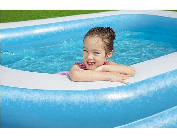 Piscina Gonfiabile Fuoriterra Rettangolare Bambini cm 262x175x51 Cod. 54006...