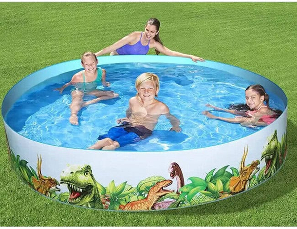 Piscina Rigida Fuoriterra Dinosauri Rotonda Diametro 244 cm da Giardino Mare...