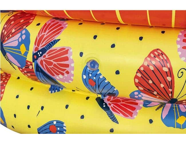 Piscina Rotonda Gonfiabile Fuoriterra Bambini Giardino 168x38cm 3 Anelli 3