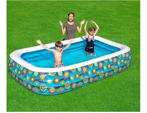 Piscina Gonfiabile Fuoriterra Rettangolare Bambini cm 305x183x56 Mod.54121 7
