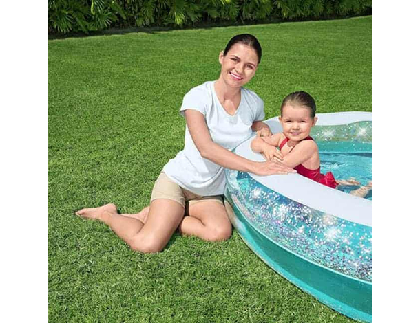 Piscina Gonfiabile Fuori Terra per Bambini 150x127x43cm Conchiglia Estate...