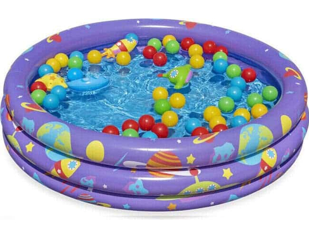 Piscina Gonfiabile per Bambini con 50 Palline Set da Gioco 102x25cm