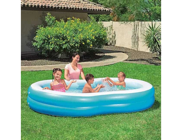 Piscina Gonfiabile Fuoriterra Giardino Bambini Family 262x157x46 cm Otto 5