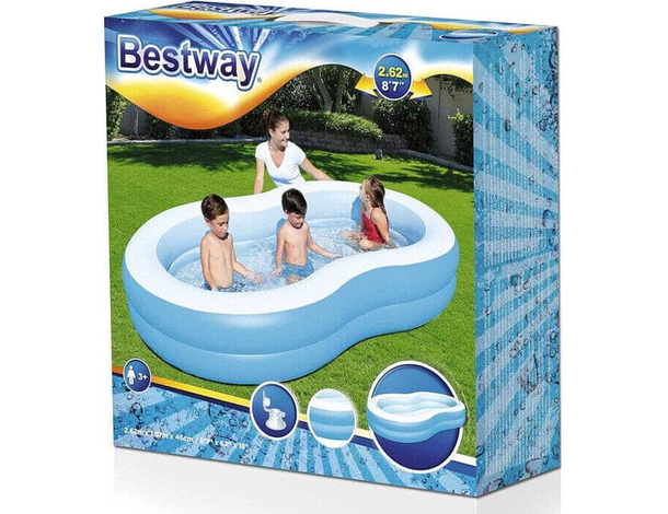 Piscina Gonfiabile Fuoriterra Giardino Bambini Family 262x157x46 cm Otto 6