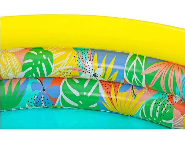 Piscina Rotonda Gonfiabile Fuoriterra 168x38cm Bambini Giardino 3 Anelli...