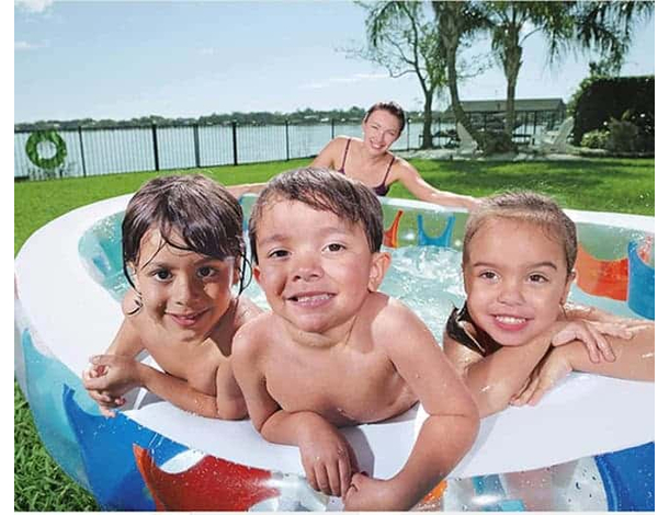 Piscina per bambini gonfiabile ovale 229x152x51 cm Famiglia Mod. 54066 6