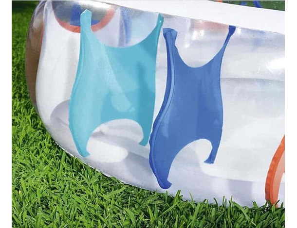 Piscina per bambini gonfiabile ovale 229x152x51 cm Famiglia Mod. 54066 4