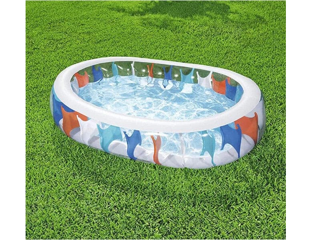 Piscina per bambini gonfiabile ovale 229x152x51 cm Famiglia Mod. 54066 5