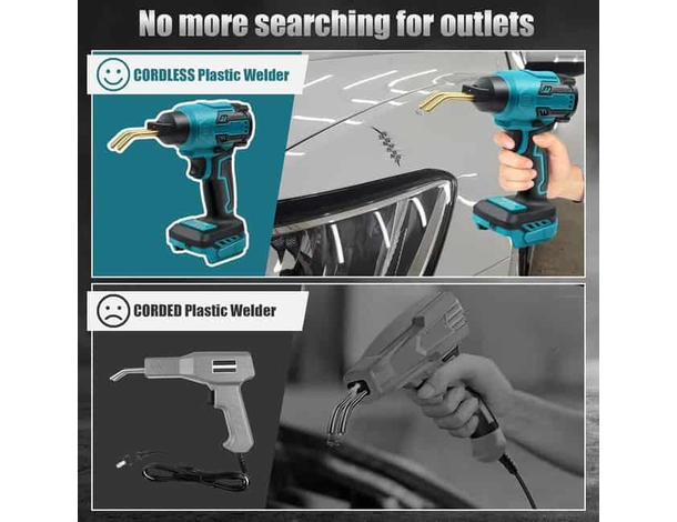 Saldatrice Plastica Saldatura Saldatore Senza Fili Doppia Batteria 18V 4.0Ah...
