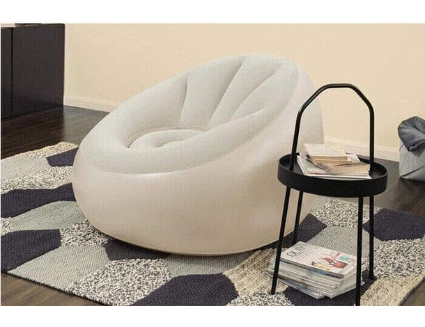 Poltrona Gonfiabile Floccata cm 102x97x71 Pouf Led Multicolor Bestway Esterno...