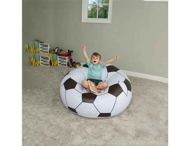 Poltrona Pallone Da Calcio Poltroncina Soccer 114x112x66cm Sedia Bestway...