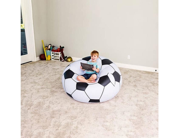 Poltrona Pallone Da Calcio Poltroncina Soccer 114x112x66cm Sedia Bestway...
